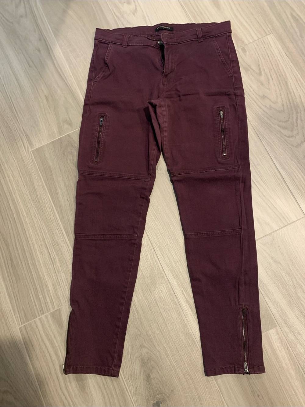 Banana Republic Straight Leg Jeans in Deep Burgundy